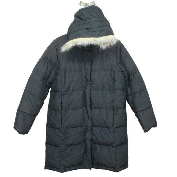 LL Bean Ultrawarm Down Coat Three Quarter Length Black Size Large - Picture 1 of 11